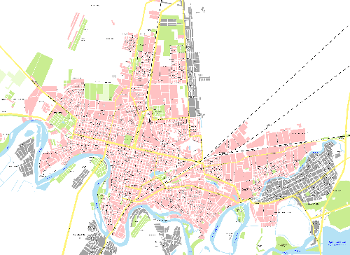 Карта Краснодара для печати